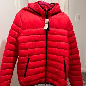 perry ellis red puff coat
